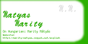 matyas marity business card